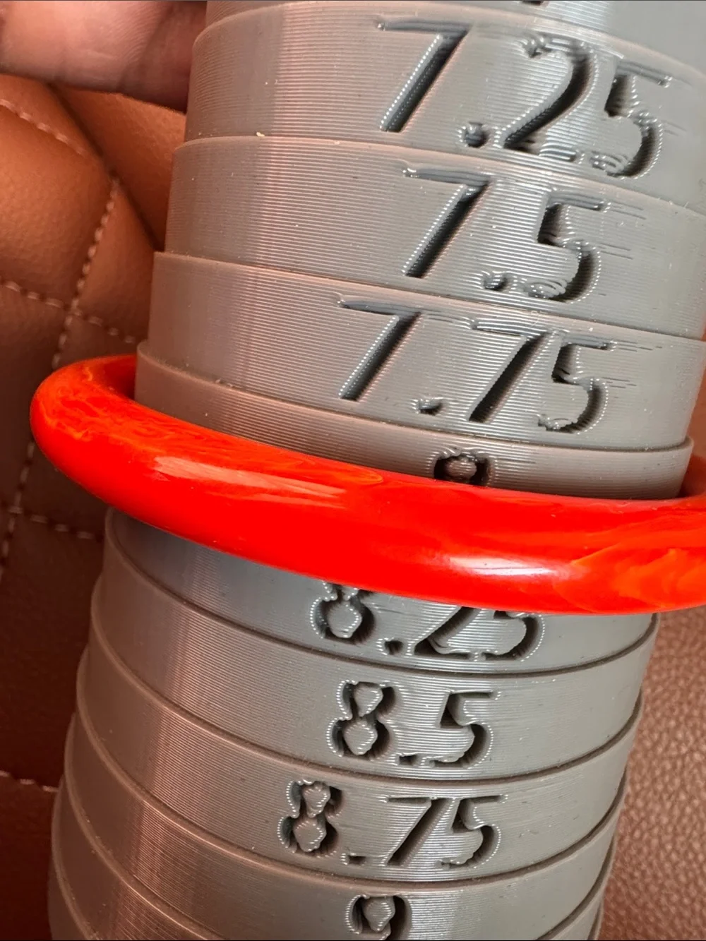 Red Orange Marbled Bakelite Cuff Bracelet